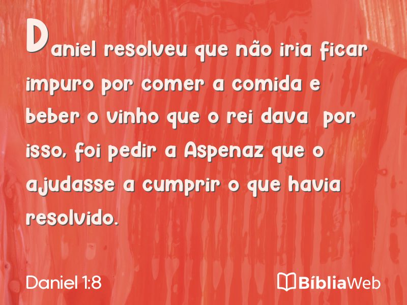 Daniel 1:8 em imagem para compartilhar