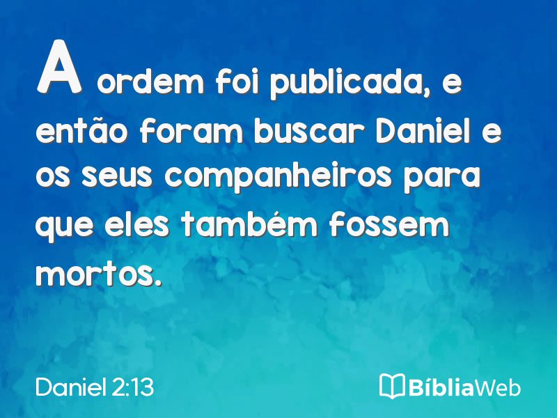 Daniel 2:13 em imagem para compartilhar