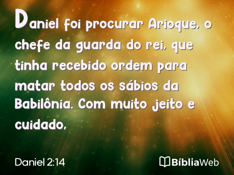 Daniel 2:14 em imagem para compartilhar