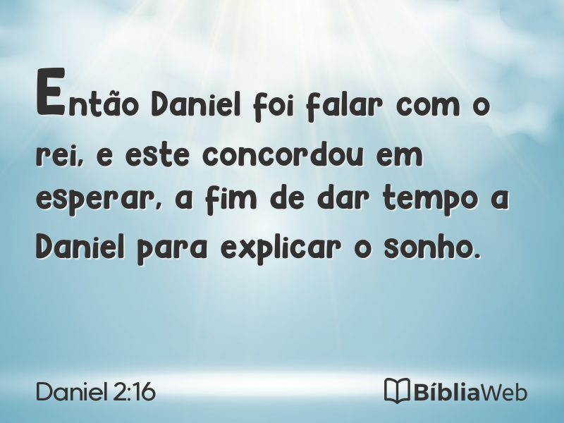 Daniel 2:16 em imagem para compartilhar