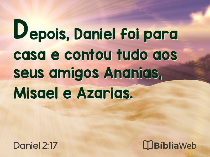 Daniel 2:17 em imagem para compartilhar