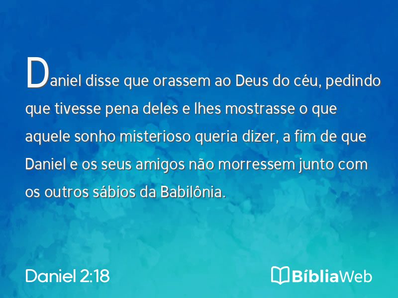 Daniel 2:18 em imagem para compartilhar