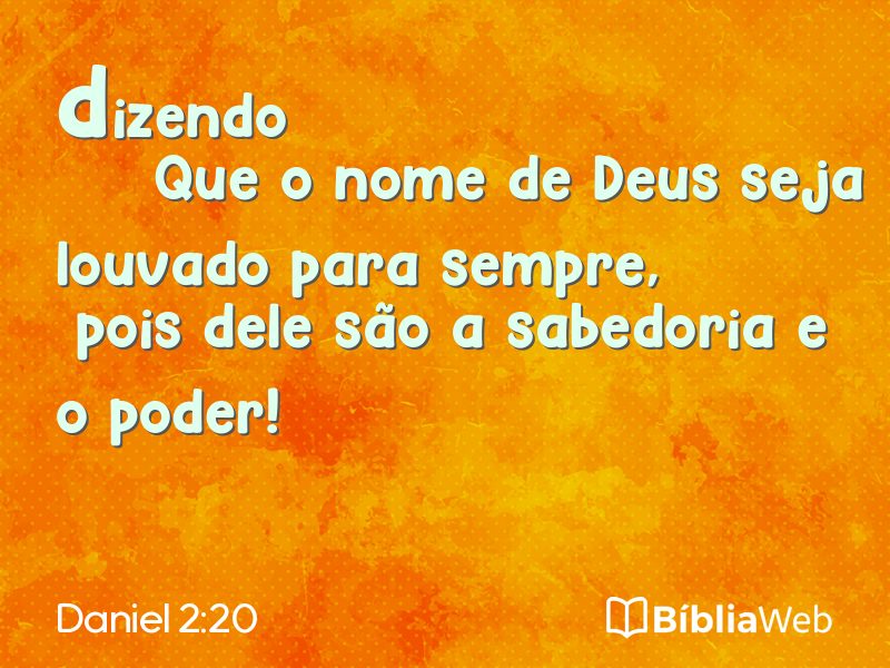 Daniel 2:20 em imagem para compartilhar