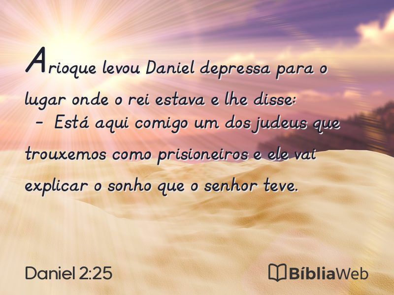 Daniel 2:25 em imagem para compartilhar