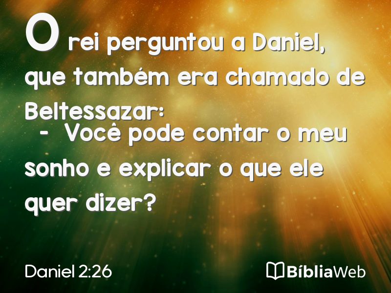 Daniel 2:26 em imagem para compartilhar