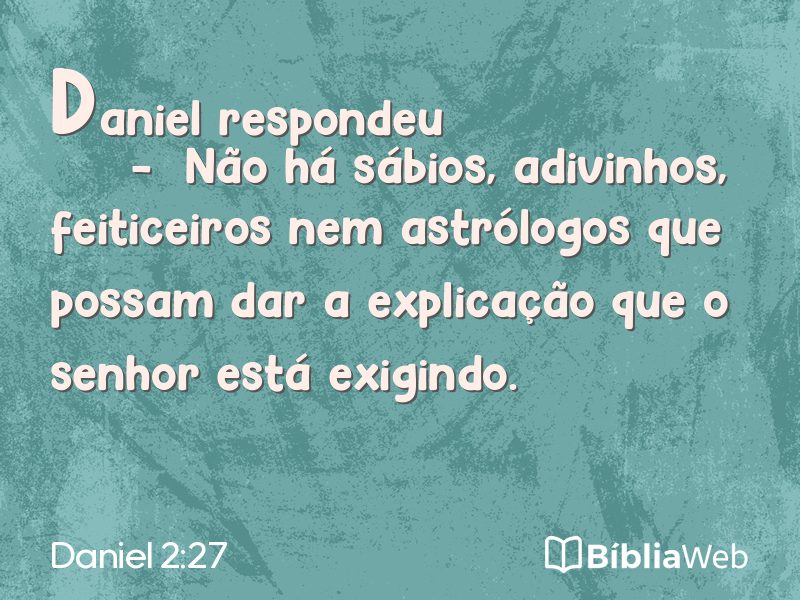 Daniel 2:27 em imagem para compartilhar