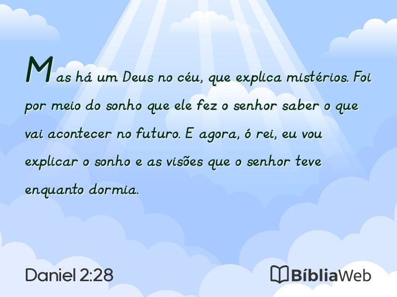 Daniel 2:28 em imagem para compartilhar