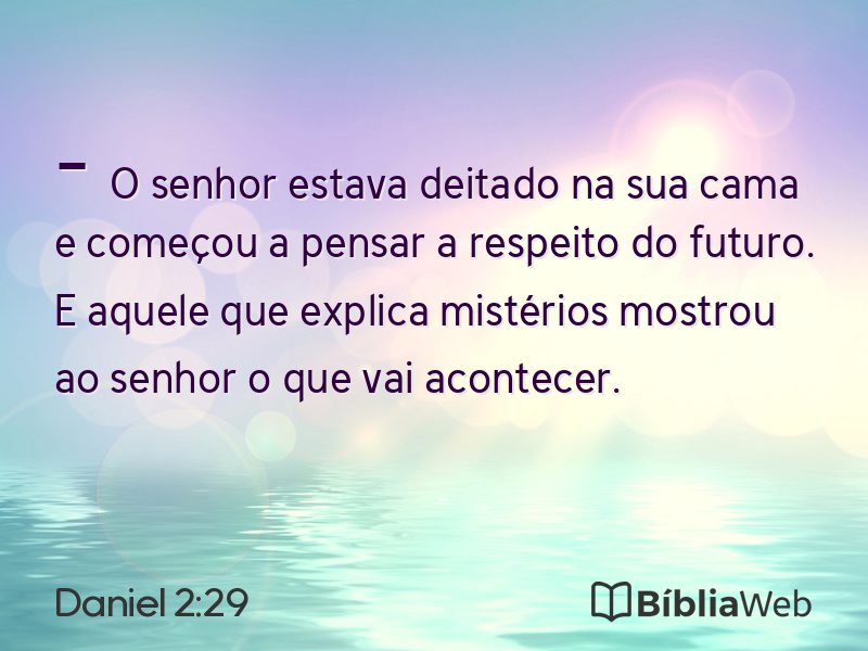 Daniel 2:29 em imagem para compartilhar