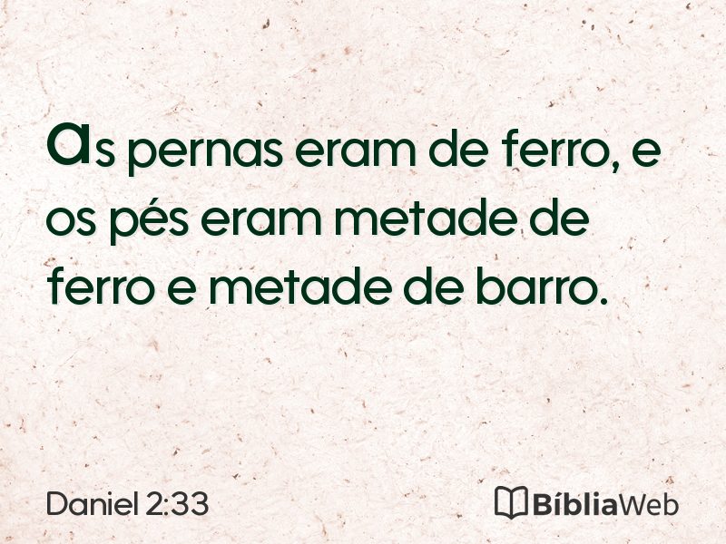 Daniel 2:33 em imagem para compartilhar