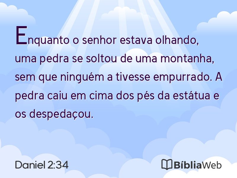Daniel 2:34 em imagem para compartilhar