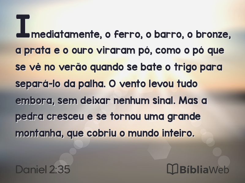 Daniel 2:35 em imagem para compartilhar