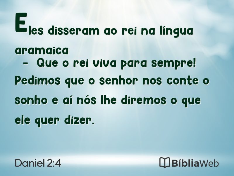 Daniel 2:4 em imagem para compartilhar