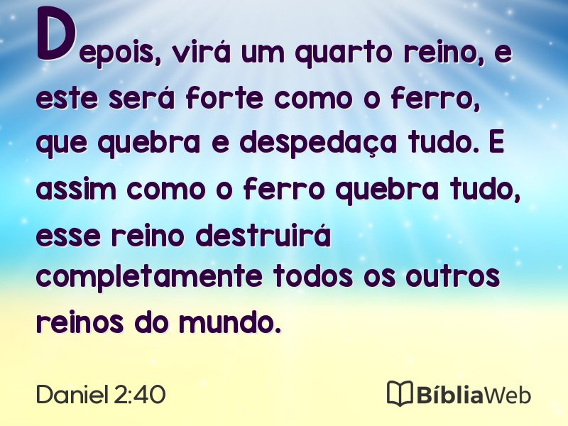 Daniel 2:40 em imagem para compartilhar