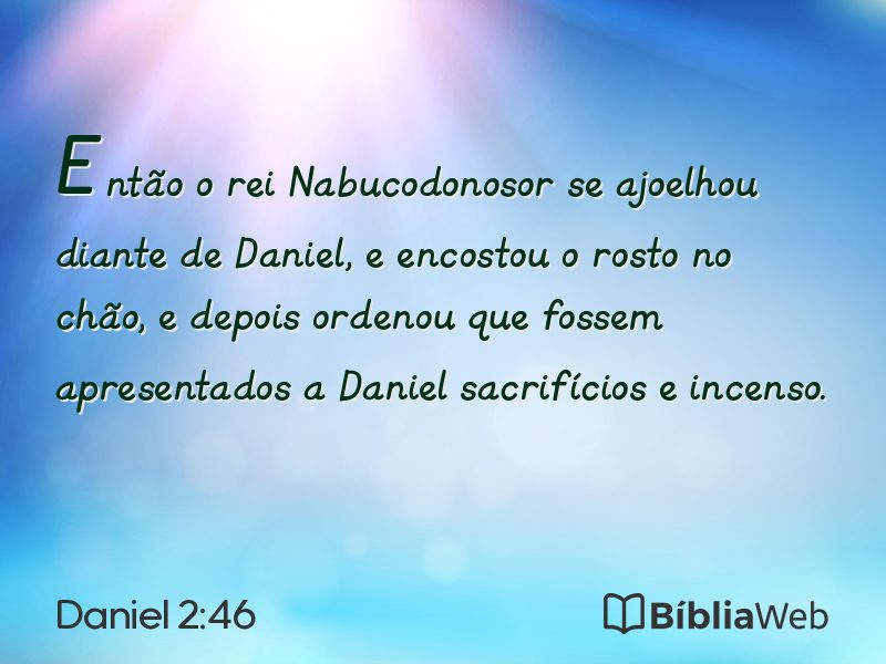 Daniel 2:46 em imagem para compartilhar