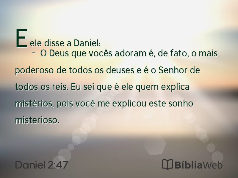 Daniel 2:47 em imagem para compartilhar