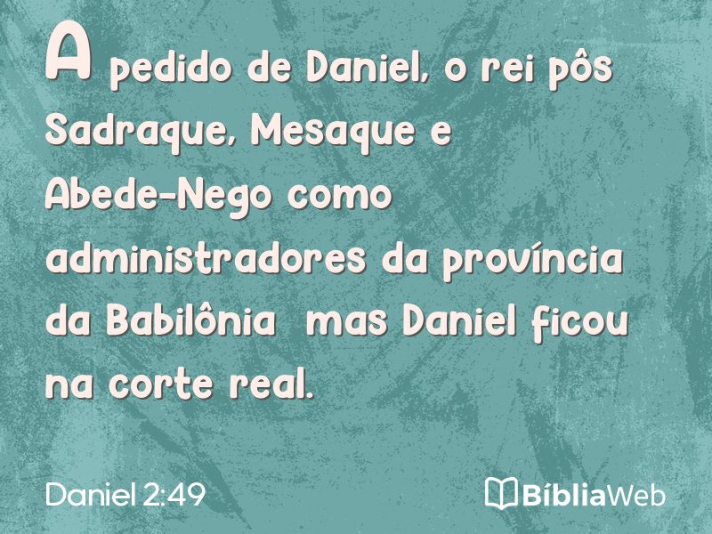 Daniel 2:49 em imagem para compartilhar