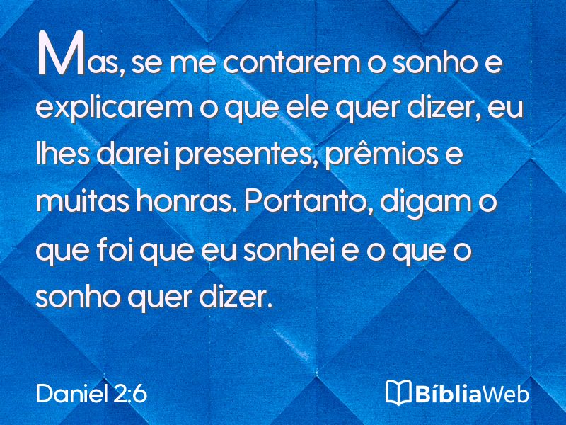 Daniel 2:6 em imagem para compartilhar