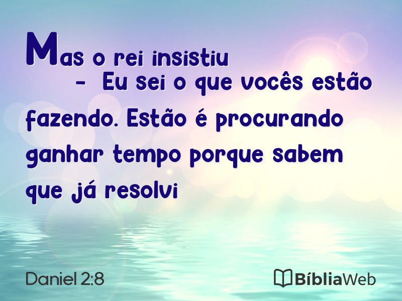 Daniel 2:8 em imagem para compartilhar