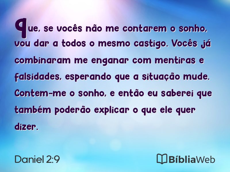 Daniel 2:9 em imagem para compartilhar