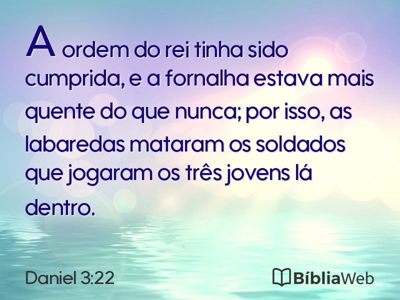 Daniel 3:22 em imagem para compartilhar