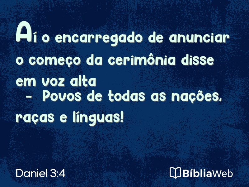 Daniel 3:4 em imagem para compartilhar