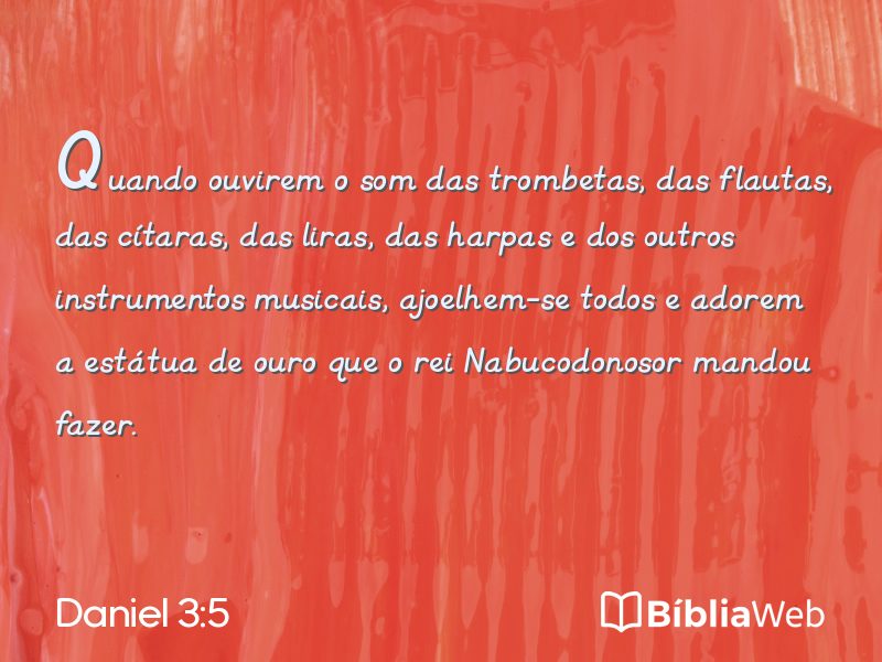 Daniel 3:5 em imagem para compartilhar