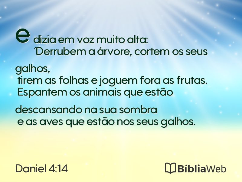 Daniel 4:14 em imagem para compartilhar