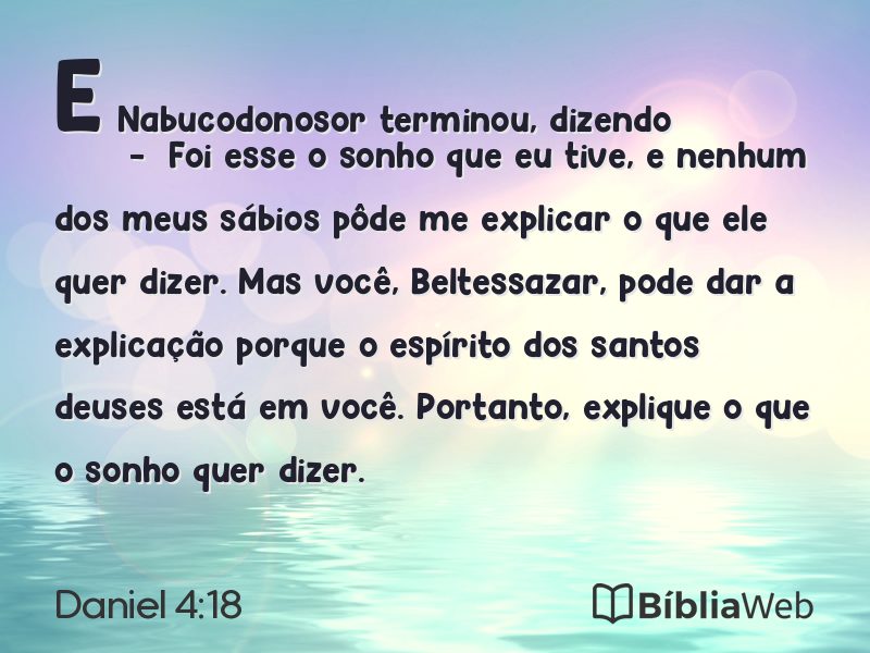 Daniel 4:18 em imagem para compartilhar