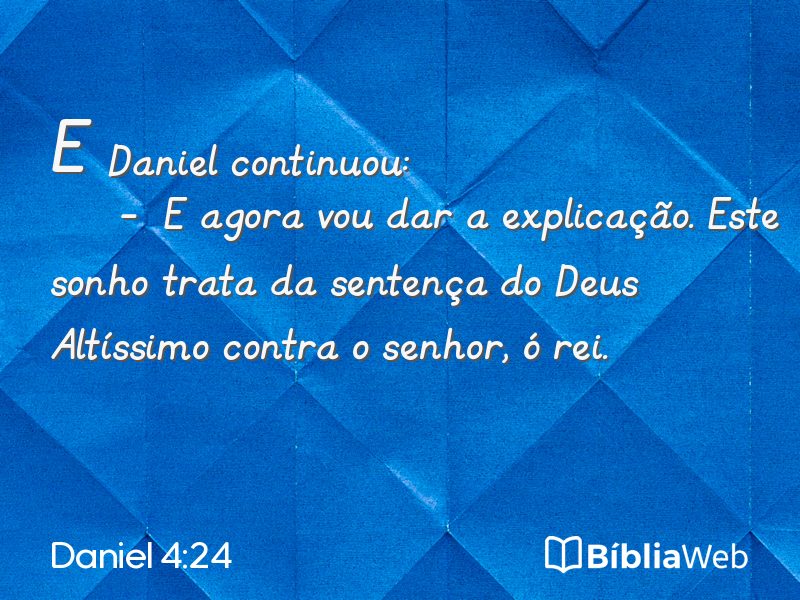 Daniel 4:24 em imagem para compartilhar