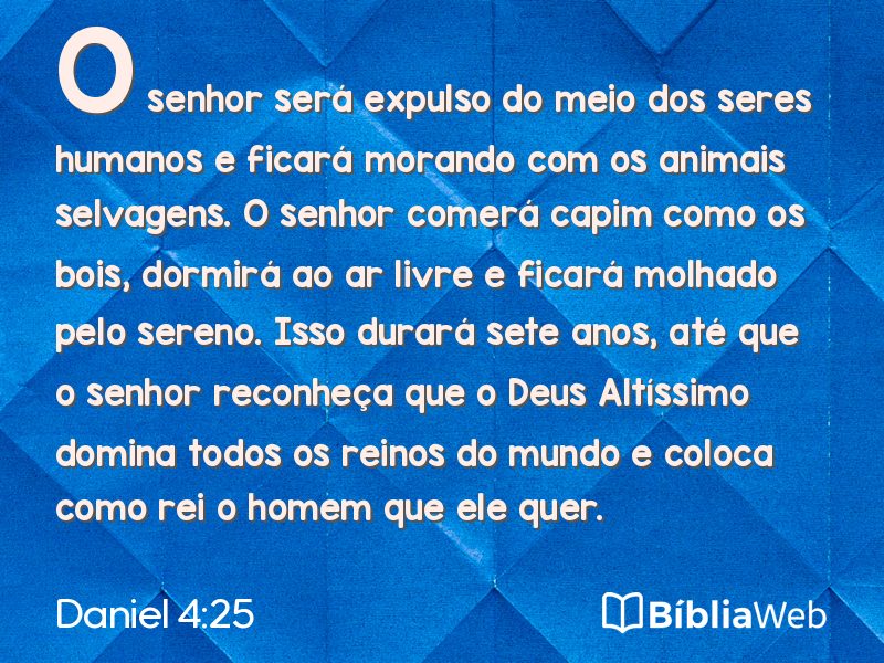Daniel 4:25 em imagem para compartilhar