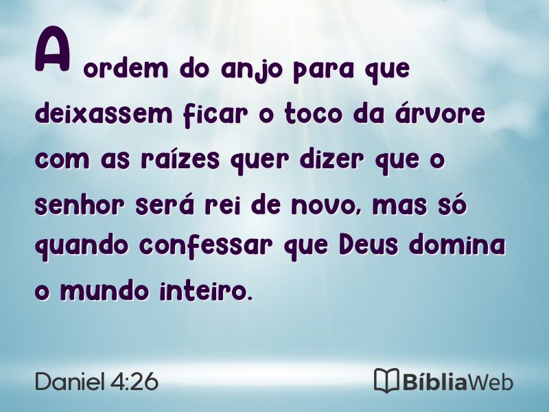 Daniel 4:26 em imagem para compartilhar