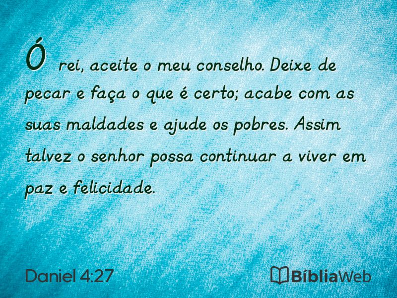 Daniel 4:27 em imagem para compartilhar