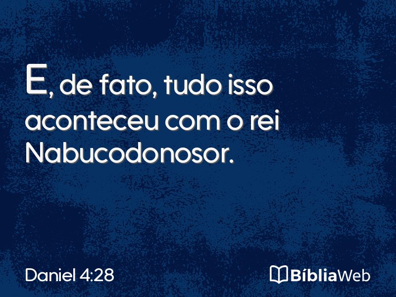 Daniel 4:28 em imagem para compartilhar