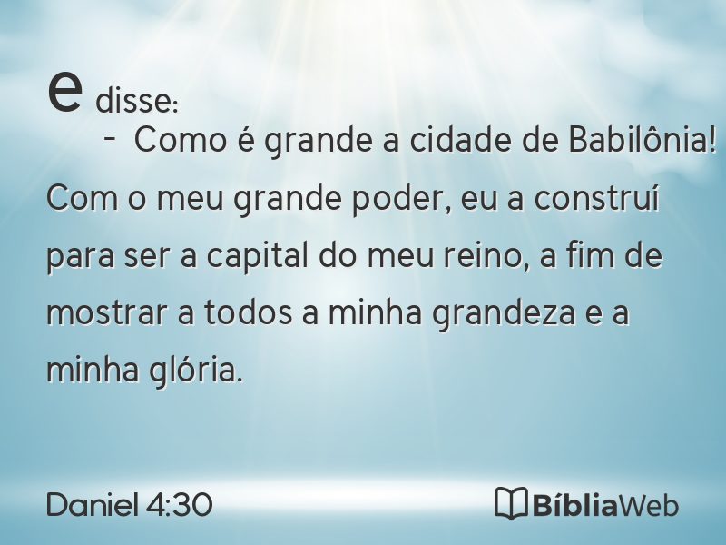 Daniel 4:30 em imagem para compartilhar