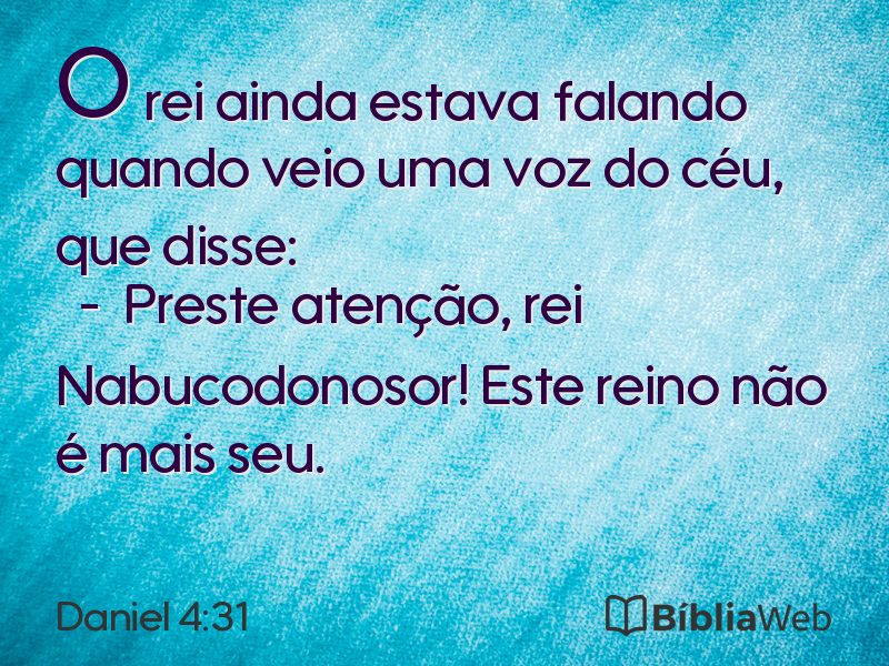 Daniel 4:31 em imagem para compartilhar