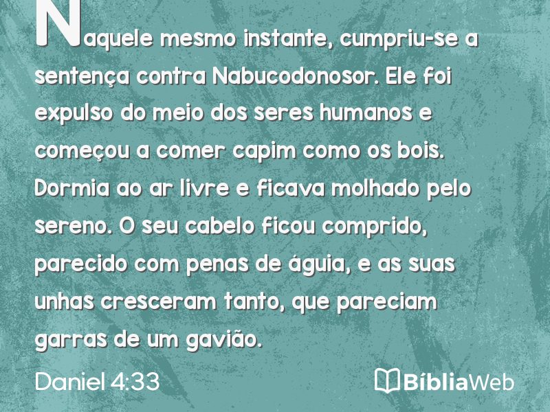 Daniel 4:33 em imagem para compartilhar