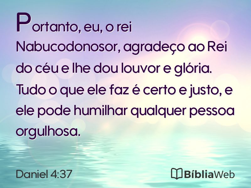 Daniel 4:37 em imagem para compartilhar
