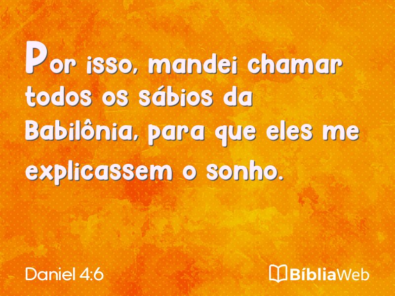 Daniel 4:6 em imagem para compartilhar