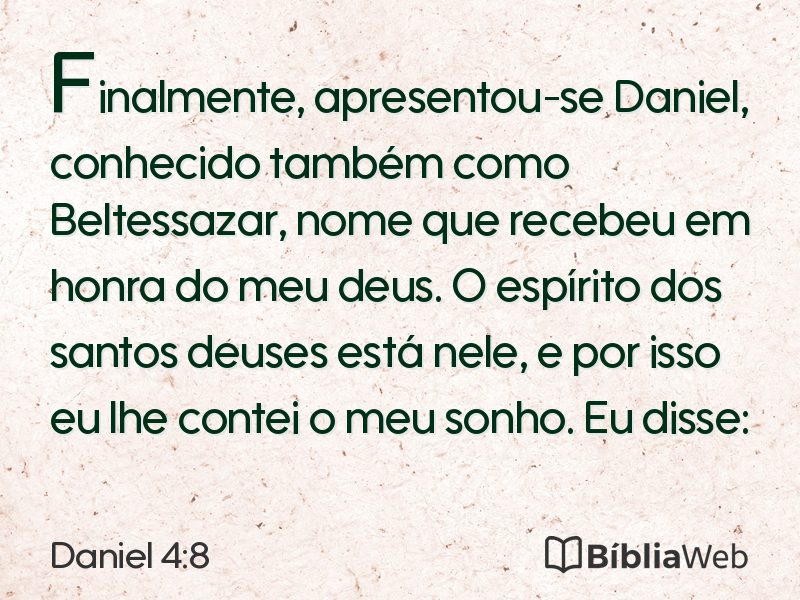 Daniel 4:8 em imagem para compartilhar
