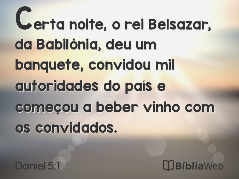 Daniel 5:1 em imagem para compartilhar