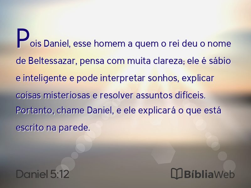 Daniel 5:12 em imagem para compartilhar