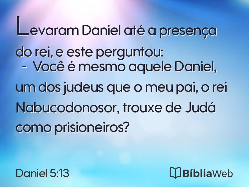 Daniel 5:13 em imagem para compartilhar