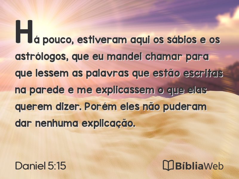 Daniel 5:15 em imagem para compartilhar