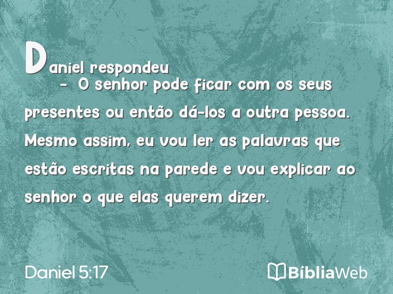 Daniel 5:17 em imagem para compartilhar
