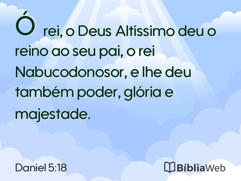Daniel 5:18 em imagem para compartilhar