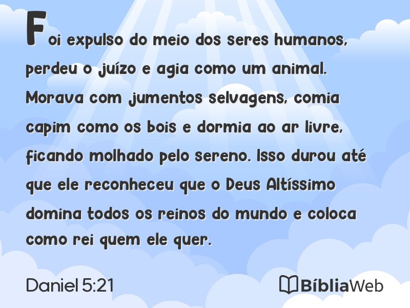 Daniel 5:21 em imagem para compartilhar