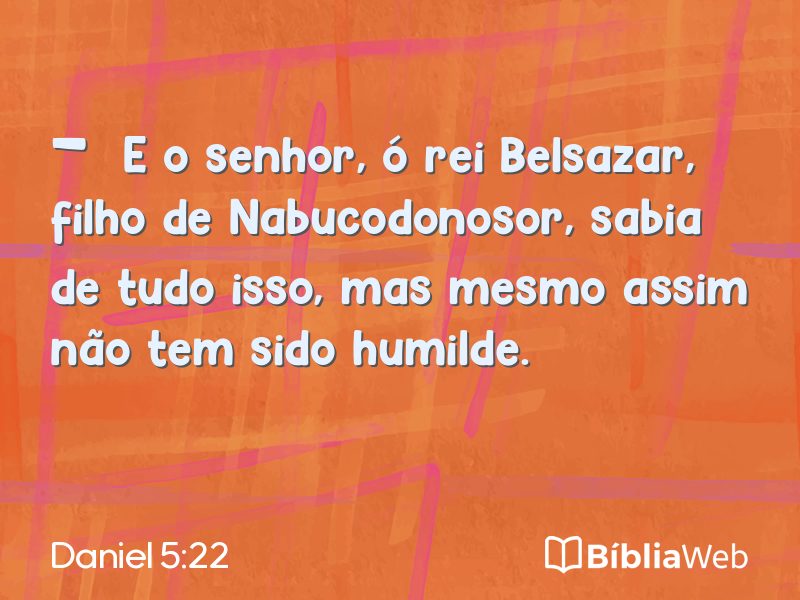 Daniel 5:22 em imagem para compartilhar