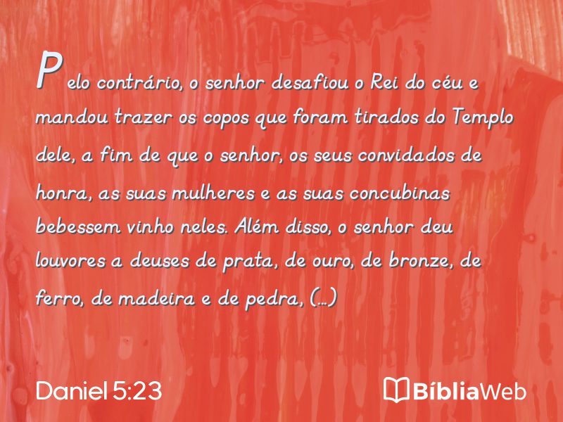 Daniel 5:23 em imagem para compartilhar