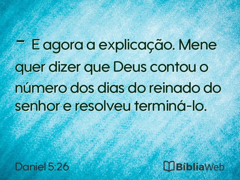 Daniel 5:26 em imagem para compartilhar