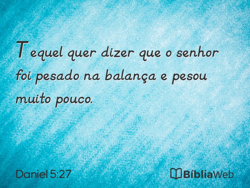 Daniel 5:27 em imagem para compartilhar